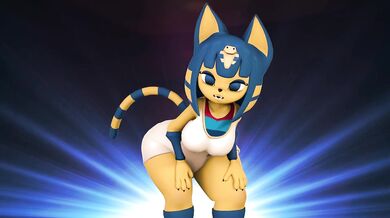 Wixiefox's Tail is a Yummy Treat for Ankha (SFW)