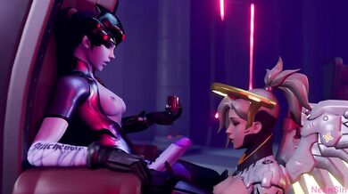 Mercy's Debauchery with the Futanari Neon Sin