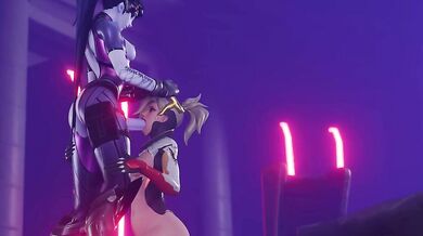 Mercy's Debauchery with the Futanari Neon Sin