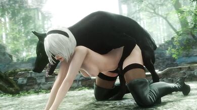 Pleasurable Canine Intercourse: 2B's Anal Sex Experience (Noname55)