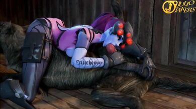 Widowmaker's Pog Fucking Orgy with Denis and His Big Cum