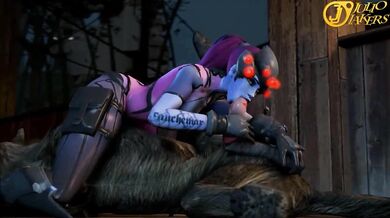 Widowmaker's Pog Fucking Orgy with Denis and His Big Cum