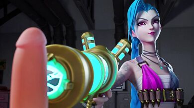 Redmoa Gives the Ultimate Blowjob in Jinx Hentai Video