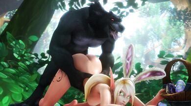 Horny Worgen Fucks the Easter Bunny
