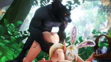 Horny Worgen Fucks the Easter Bunny