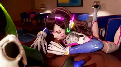 Deep Throat D.Va Swallows Lucio's Cock - Molten Wetness