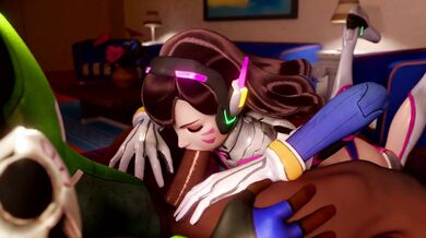 Deep Throat D.Va Swallows Lucio's Cock - Molten Wetness