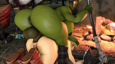 Tales of a Futanari Orc and Link's Anal Adventure by the Bonfire