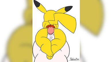 Pikachu's Biggest Dick Fucking a Tight Ash Ketchum Ass in a Loopy Threesome with Misty and Brock, Too!