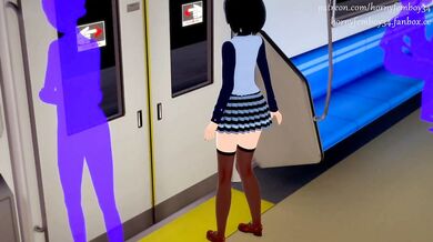 - Public Train Trap: MMD Hentai Porn Video