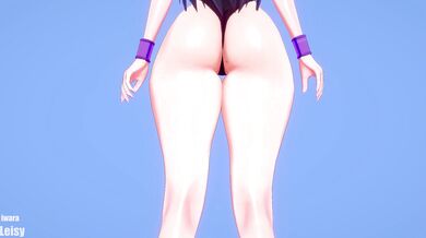 Kuro's Cum on Anne's Micro Bikini Workout