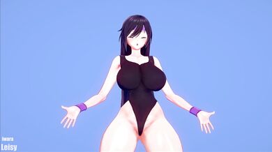 Kuro's Cum on Anne's Micro Bikini Workout