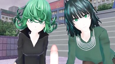 Fubuki and Tatsumaki Share One Punch Man in a Rough Threesome