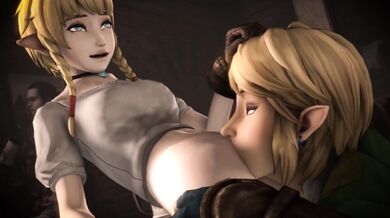 Zelda's Game Over Orgy in Hyrule Castle