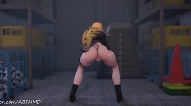 Yang's Booty Bounces while she takes it doggystyle