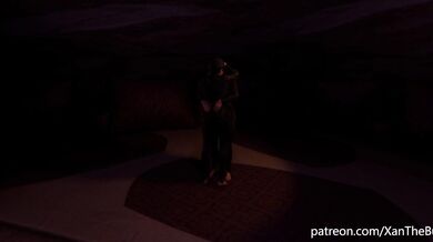 Futa Desert Love-In: Two Sweaty Lovers Going At It in the Sand - XanTheBug