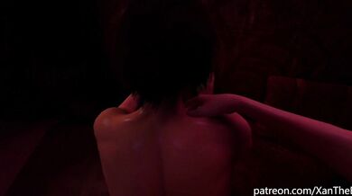 Futa Desert Love-In: Two Sweaty Lovers Going At It in the Sand - XanTheBug