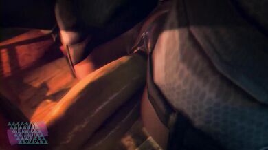 Futa Sheeva and Futa Mileena Share Cassie's Tight Asshole in a Steamy Threesome