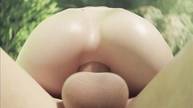 Tight Virgin Booty Slammed and Claimed by a Monstrous Creature's Tail in '2B Anal (Behind) - Yeero'
