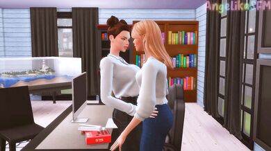 Two-Hole Trans Boss's Rough Fucking of Her Secretary (Hardcore Hentai)