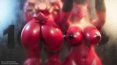 Blaziken Gets Wet and Wild in the Shower with Angry Dragoncock