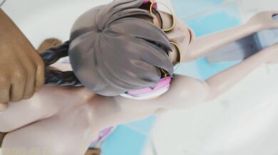 Jizzing Over Jade's Polished Bell: D.Va's Tight Hole Gets Nailed