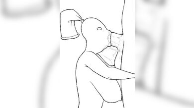 Inflatable Babe Sucks Dick like a Pro