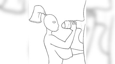 Inflatable Babe Sucks Dick like a Pro