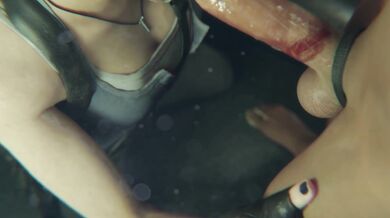 Jill Valentine's Sexy Jill Off with a Cock Ring and Bulging Senpai