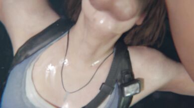 Jill Valentine's Sexy Jill Off with a Cock Ring and Bulging Senpai