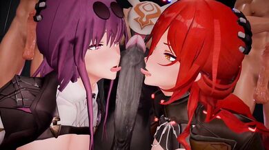 Kinky Schoolgirls Himeko and Kafka Get Naughty on the Honkai Star Rail (Version 1 & 2)