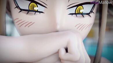 Blowjob with Toga and Midoriya in their Magic Mallow Outfits