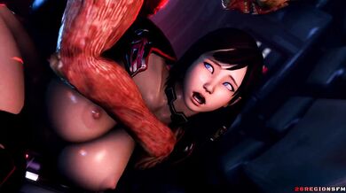Cute Anime Girl Battles Zombies in the Big City [1080p HD]