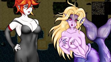 Bloodlusting Vamps Bite Maryn's Tight Twat in Crimson Veil