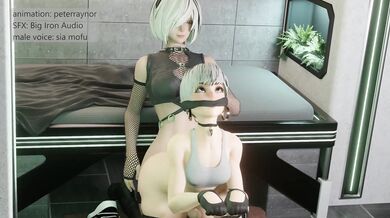 A Busty Cyborg and Her Sissy Android Lover