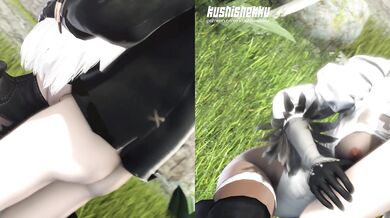 [Kushishekku] 2B Succ (Split Screen) could be rewritten as Kushishekku 2B Succ's Split Screen Orgy.
