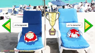 Equipo de animadoras con senos grandes Familia Playa Día 3 en español