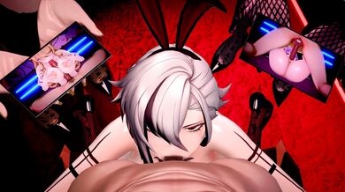 [Genshin Impact] Bunny Palais - Arlecchino's Tail, Navia's Thrust, Skirk's Foursome in Crystal Clear 4K