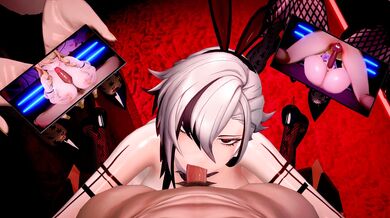 [Genshin Impact] Bunny Palais - Arlecchino's Tail, Navia's Thrust, Skirk's Foursome in Crystal Clear 4K