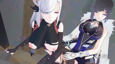 The Chasm's Yelan gets Fucked by Shenhe - A Genshin Impact Hentai