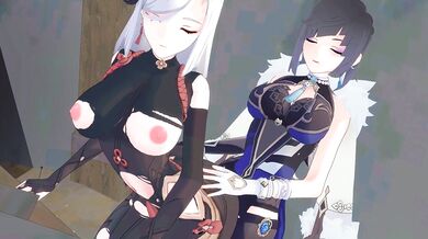 The Chasm's Yelan gets Fucked by Shenhe - A Genshin Impact Hentai