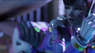 D.Va's Midnight Thrust Fest with Bartender on the Train Tracks