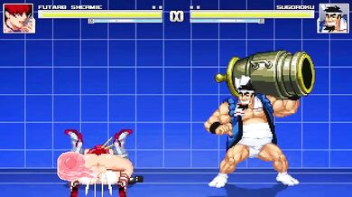 Transsexual Dominatrix Shermie Gets Wild with Her Sex Slave Sugoroku in an All-Out Erotic Battle Royale