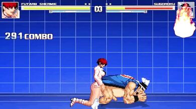 Transsexual Dominatrix Shermie Gets Wild with Her Sex Slave Sugoroku in an All-Out Erotic Battle Royale