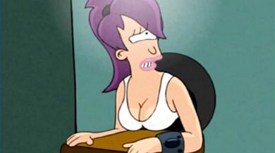 Leela's Orgasmic Escape in a Sex Cage