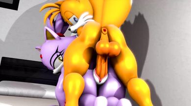 Blazing Tail-spin with Spiderman123's Tails and Blaze Porn Parody!