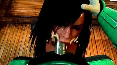 Mileena's Throat Fucked to Orgasmic Heights in 'BFFs Getting Wet and Wild'
