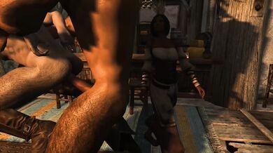 A giantess' vagina is violated by multiple men in Skyrim - The Reckoning of the Giants.