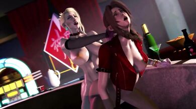 Aerith and Scarlet's Lesbian Futa Lust