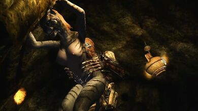 Creamed by the Undead: Khajiit Slave Gets Violated by Draugr